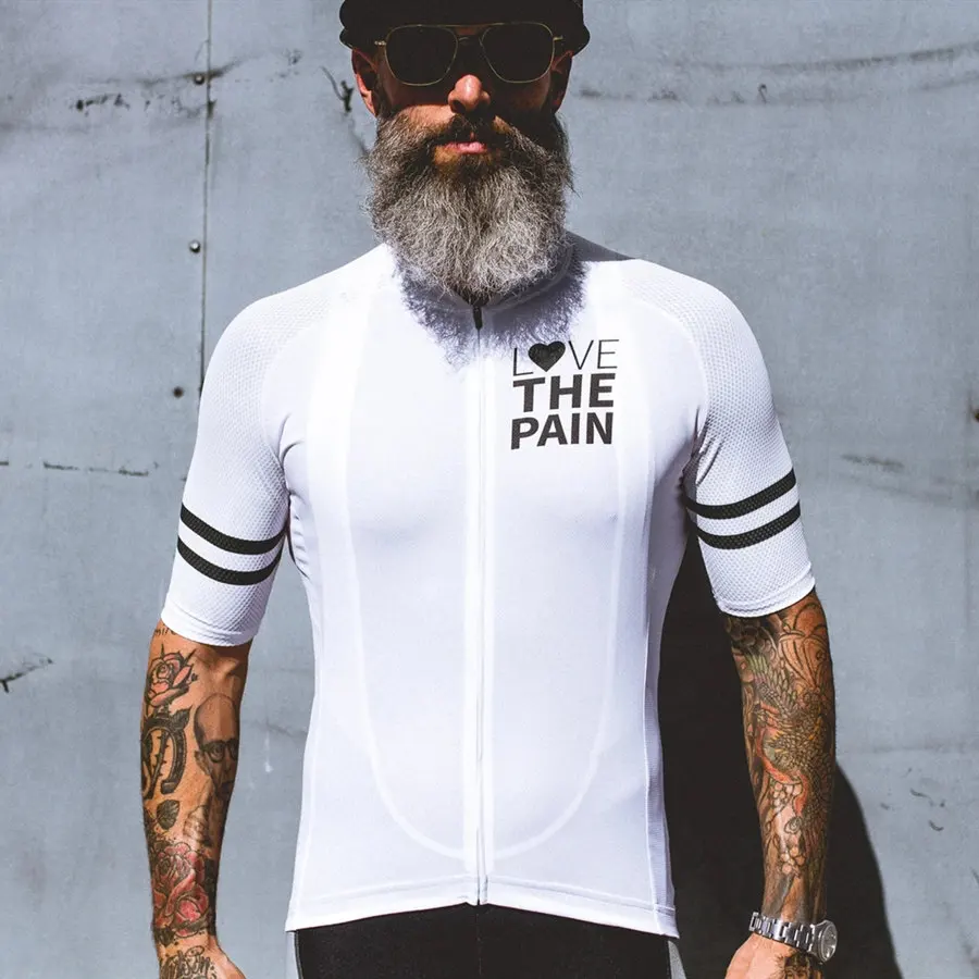 LOVE THE PAIN サイクルジャージ Love The Pain Cycling Jersey Man Summer Bike Clothing Quick