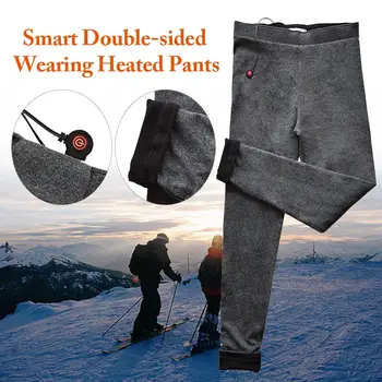 

USB Heated Pants Women Rechargeable Insulated Trousers Three-level Temperature Control Women Heated Slim Fit Trousers Heated