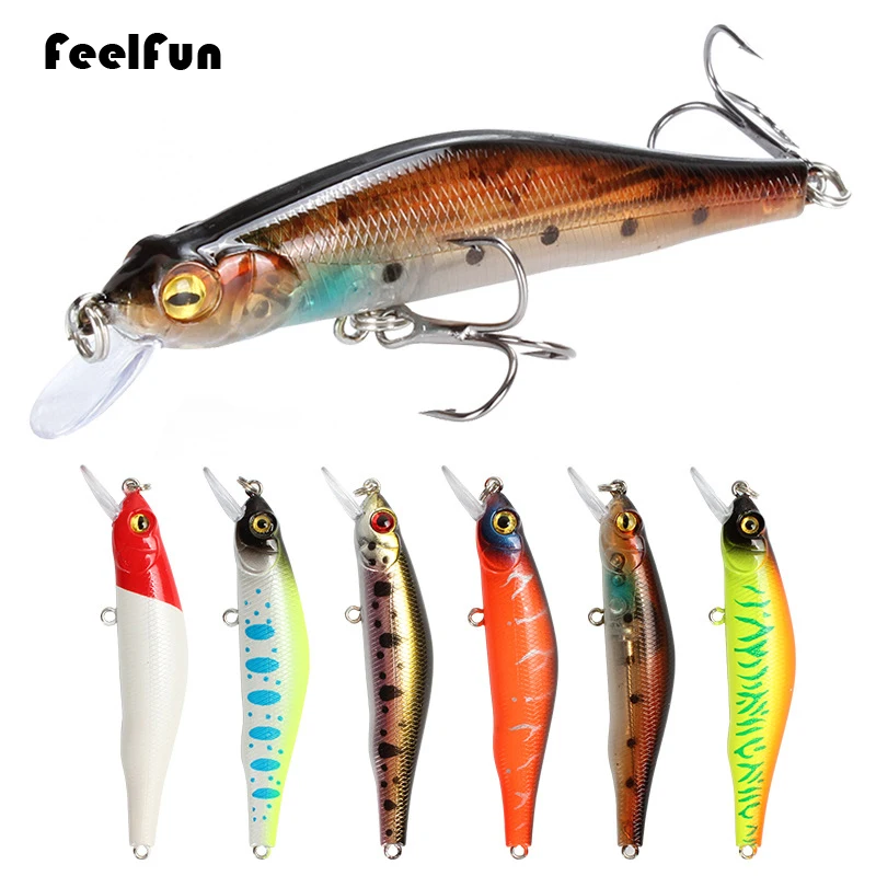 Рыболовные приманки FeelFun тонущие воблеры из твердого пластика с магнитным
