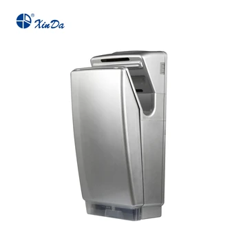 

The Xinda GSQ 70A ABS Silver BLDC Professional Jet Hand Dryer Automatic Infrared Sensor with Air Filter Fiber and Water Tank