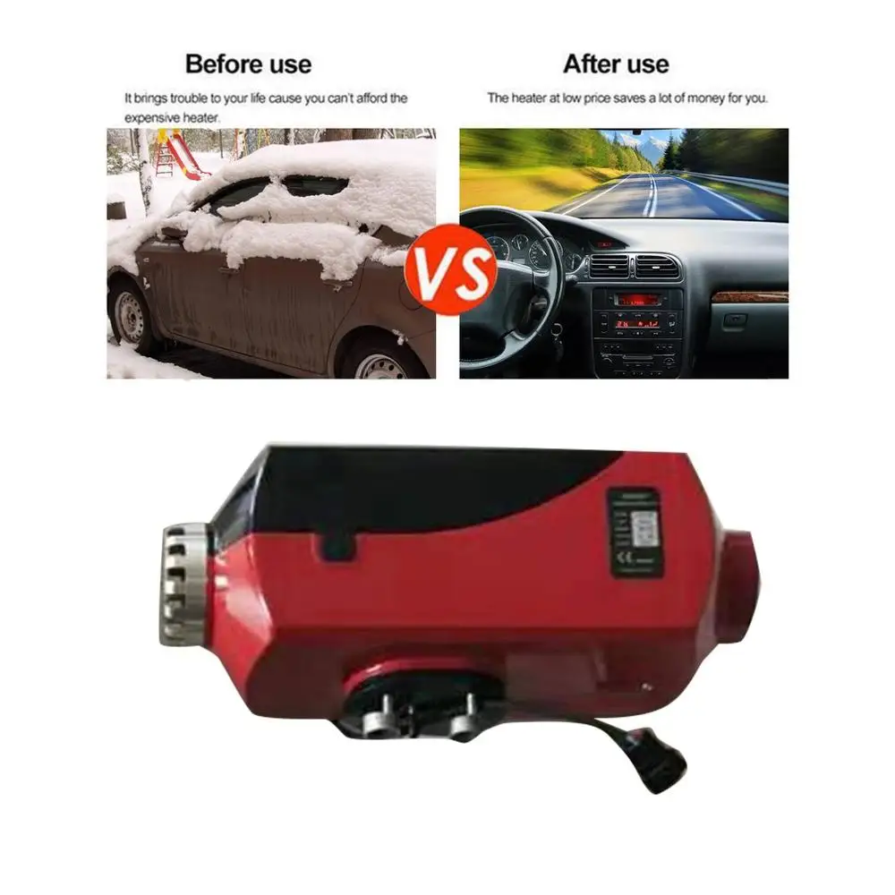 12V 8Kw Air Heater Diesel Heater Parking Heater Air Heater Car Truck Boat Universal Air Heater Red Black