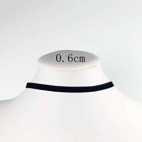 Gothic choker necklace Korean Fashion Womens Punk Gothic Soft Black Velvet Choker Necklace Girl Neck Jewelry Colar Feminino