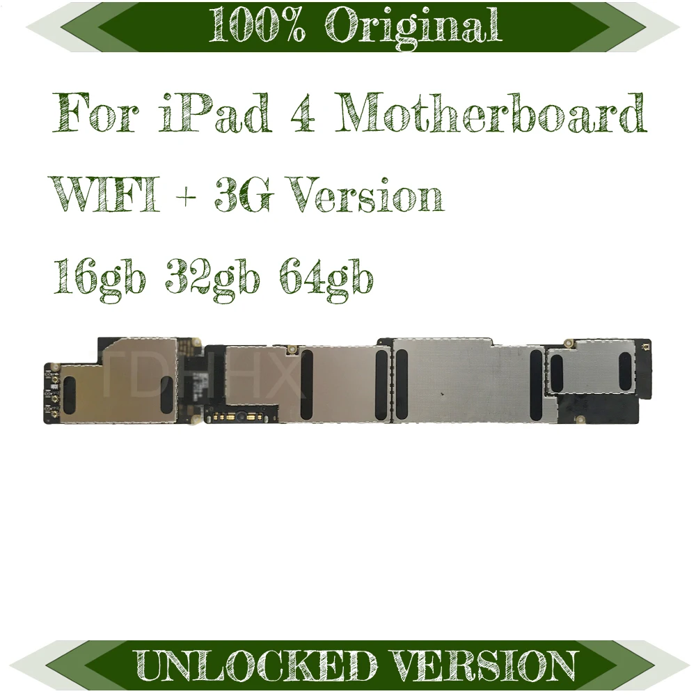 Бесплатный iCloud разблокирован для iPad 4 материнская плата Wifi-сотовая версия для iPad 4 с чипами, тест хорошая работа A1459 или A1460