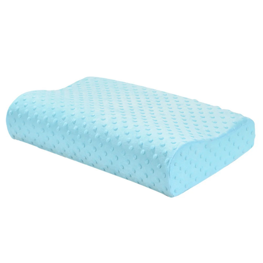 1pc Memory Foam Pillow Orthopedic Pillow Fiber Slow Rebound Soft Pillow Massager Bedding Neck Pillows For Cervical Health Care - Цвет: blue 50x30cm