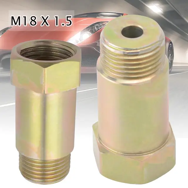 M18x1.5 O2 Oxygen Sensor Bung Test Pipe Extension Extender Oxygen Sensor Adapter Universal Car