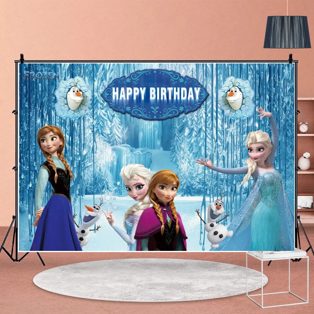 Bevroren Anna Elsa Banner Kids Verjaardagsfeestje Supplies Decoratie  Achtergrond Baby Shower Decor Aanpasbare Sneeuw Koningin Achtergronden -  AliExpress, image size:1000x1000