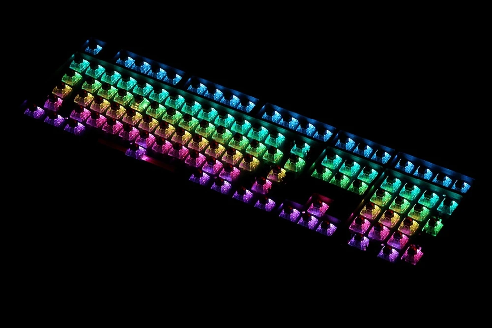 AOPO 108 механическая клавиатура с деревянным чехол на заказ светильник rgb type c usb с программным обеспечением программируемый переключатель горячей замены