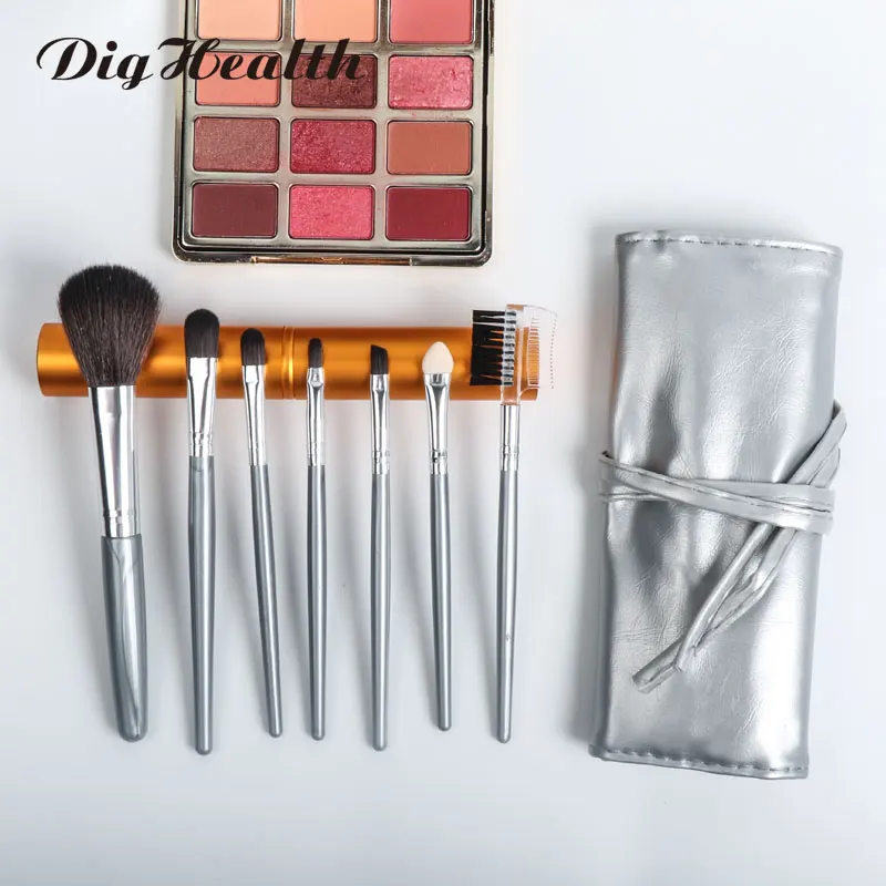 Dighealth 7pcs Makeup Brushes Set High Quality Cosmetics Brush Soft Synthetic Hair Blush Eye shadow Lips Beginner Make Up | Красота и