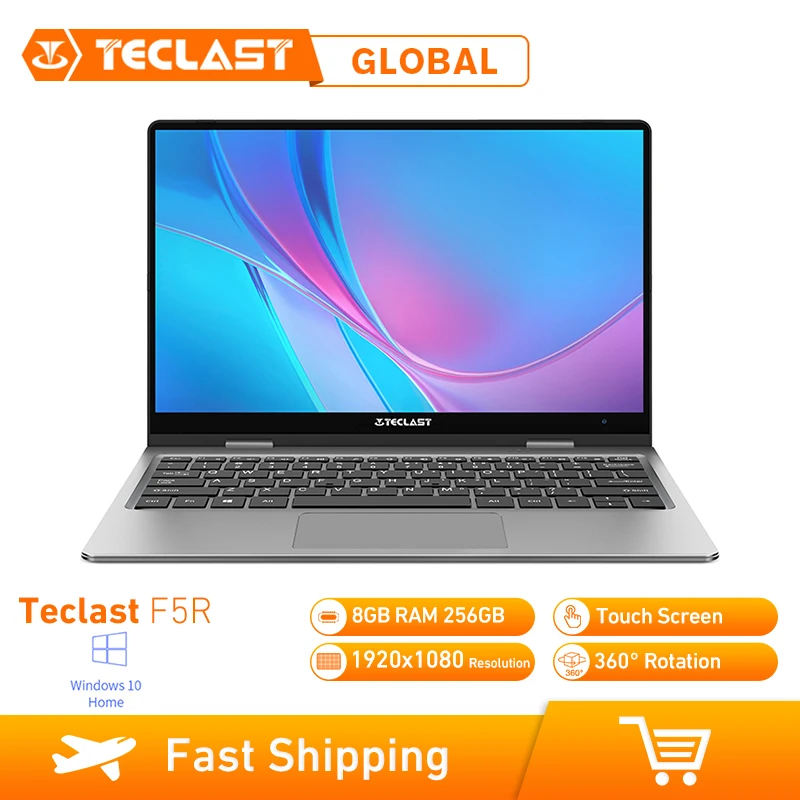 Продажа Ноутбук Teclast F5R 11,6 дюймов ОС Windows 10 Intel APOLLO LAKE N3450 четырехъядерный процессор 1,1 ГГц 8 Гб ОЗУ 256 ГБ SSD сенсорный экран HDMI