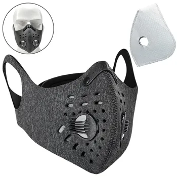 

Professional Cycling Facemasks Activated Carbon Dust Cover Washable Anti-pollution Respirator Pm2.5 Dustproof Safety Cover