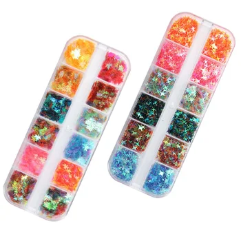 

2 Boxes Sequins Colorful Stylish Beautiful Nail Supplies Nail Decorations DIY Materials Manicure Decor Nail Patch for Nail Salon