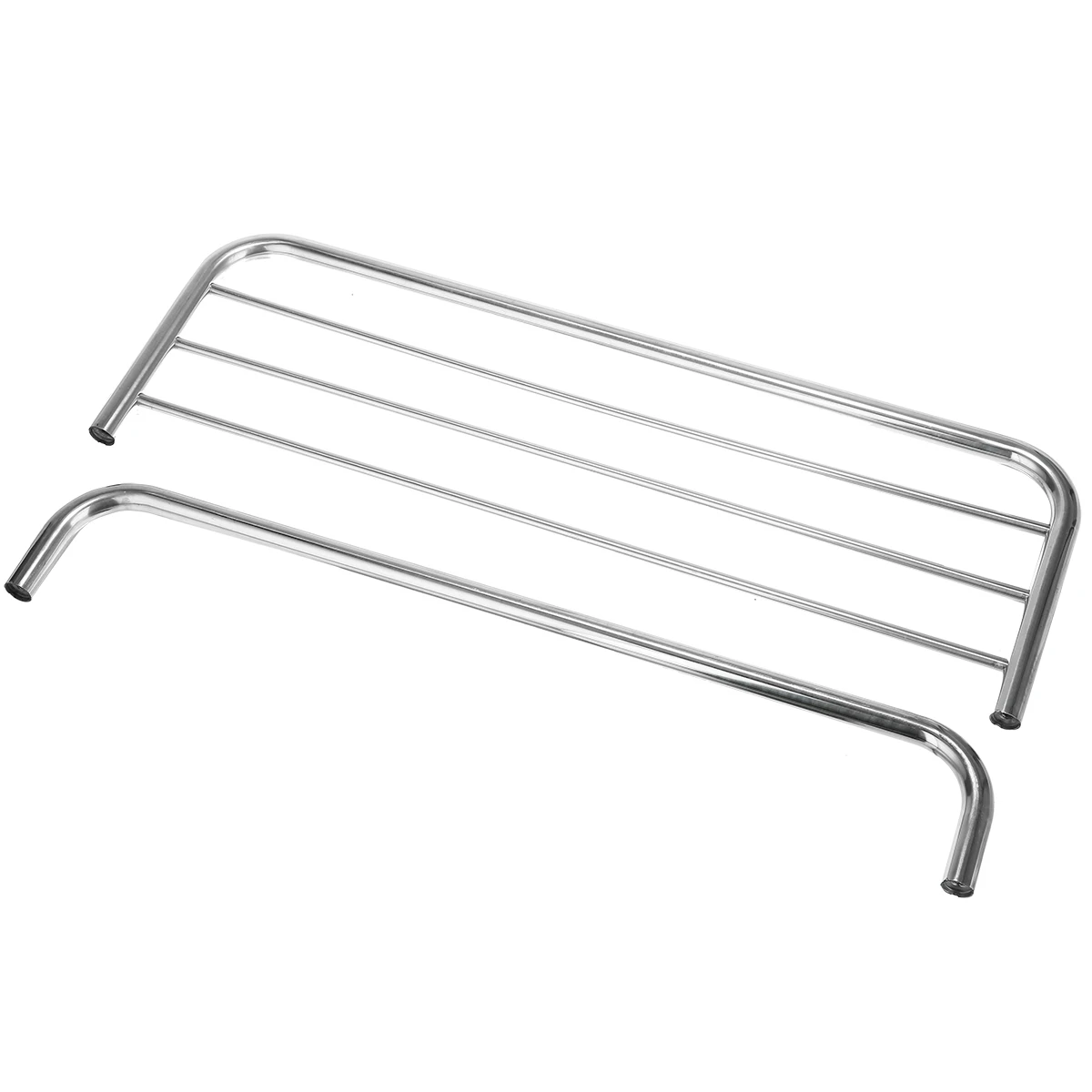 Stainless Steel Bathroom Towel Shelf Double Layers Rail Stable Smooth Holder