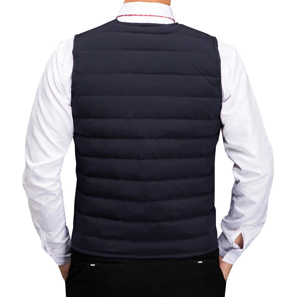 Men Down Vests 6XL 7XL 8XL Plus Size Autumn Warm Sleeveless Jackets