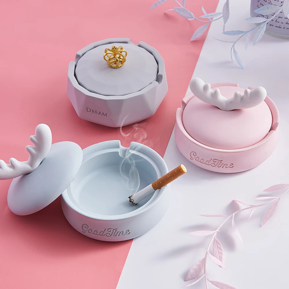 Smokeless Ashtray Designer Ashtrays with Lids Creative Ashtray Ash Tray