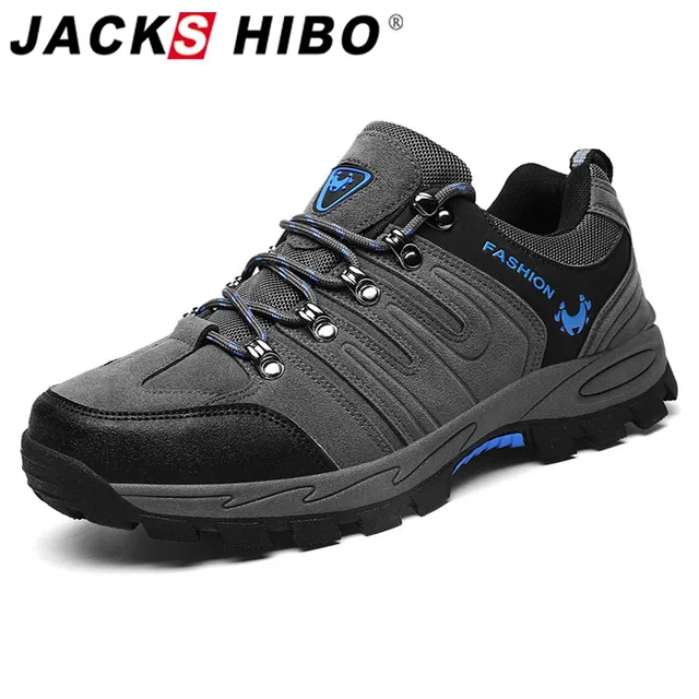 US $17.30 Jackshibo Men Hiking Upstream Shoes Boots Trekking Tourism Boots Camping Shoes Outdoor Mountain Cli