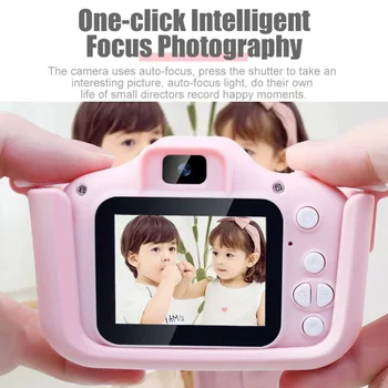 

2000W HD Cartoon Children Mini Digital SLR Dual Camera Photography Baby Toy Gift Supports Multiple Languages