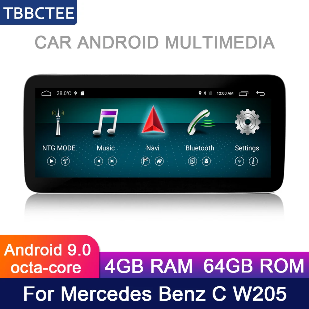 

For Mercedes Benz MB C W205 2016~2018 NTG Car Android Radio GPS Map Multimedia player stereo HD Screen Navigation Navi Media