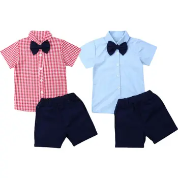 

Toddler Infant Baby Boy Gentleman Clothes Shirt Tops Pants Shorts Outfit Set