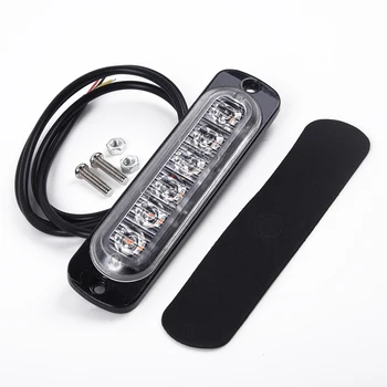 

Bar Strobe Lights 12V-24V DC 16W Waterproof IP67 6 LED Yellow Kit Beacon