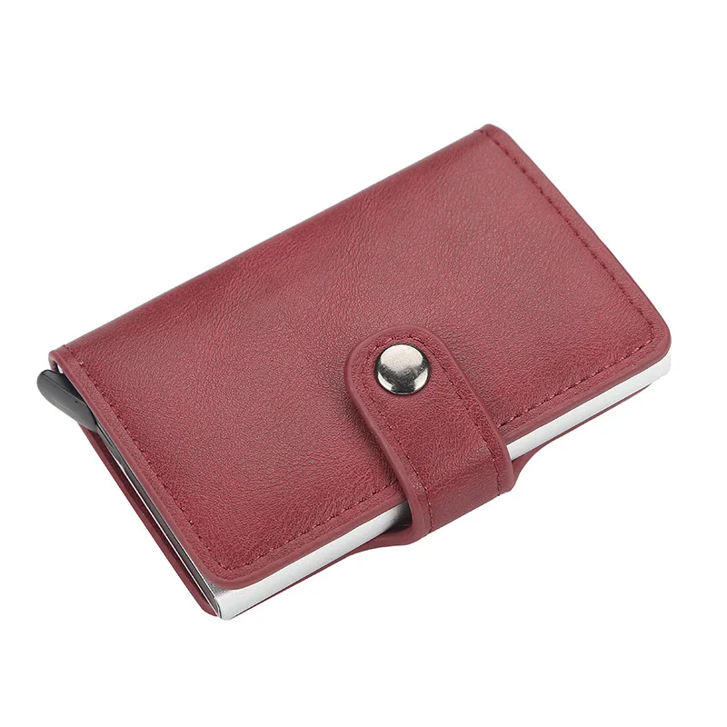 red Baellerry, новинка, металлический, анти-Rfid кошелек, кредитный id держатель для карт, для мужчин и женщин, визитница, наличные, для карт, Карманный чехол, для кредитных карт - Цвет: red