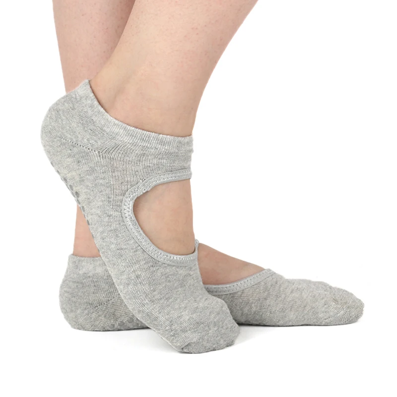 Silicone Non-Slip Yoga Socks For Woman Pilates Barre Dance Slippers Ballet Breathable Ladies Sport Foot Scoken Backless Sock