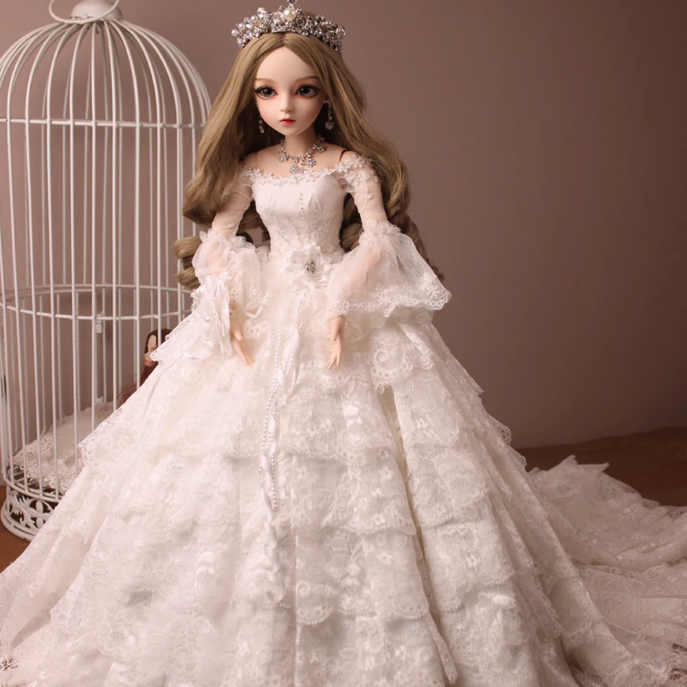 EVA BJD 1/3, BJD невесты, кукла, Дамская белая ручная работа, макияж 24 дюйма, 60 см+ стеклянные глаза+ аксессуары, парики, одежда, обувь, свадебный подарок