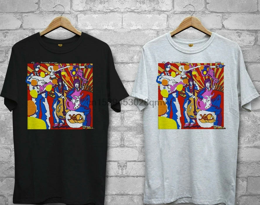 New XTC Oranges and Lemons Pop Rock Band White Black T-shirt Shirts Tee XS-2Xl | Мужская одежда