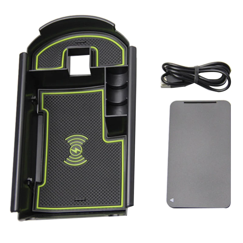 

Car Center Console Storage Box Glasses Box 1Lot Mobile Phone Glove Box Organizer Customized For 2018 Toyota C-Hr (With Wireless