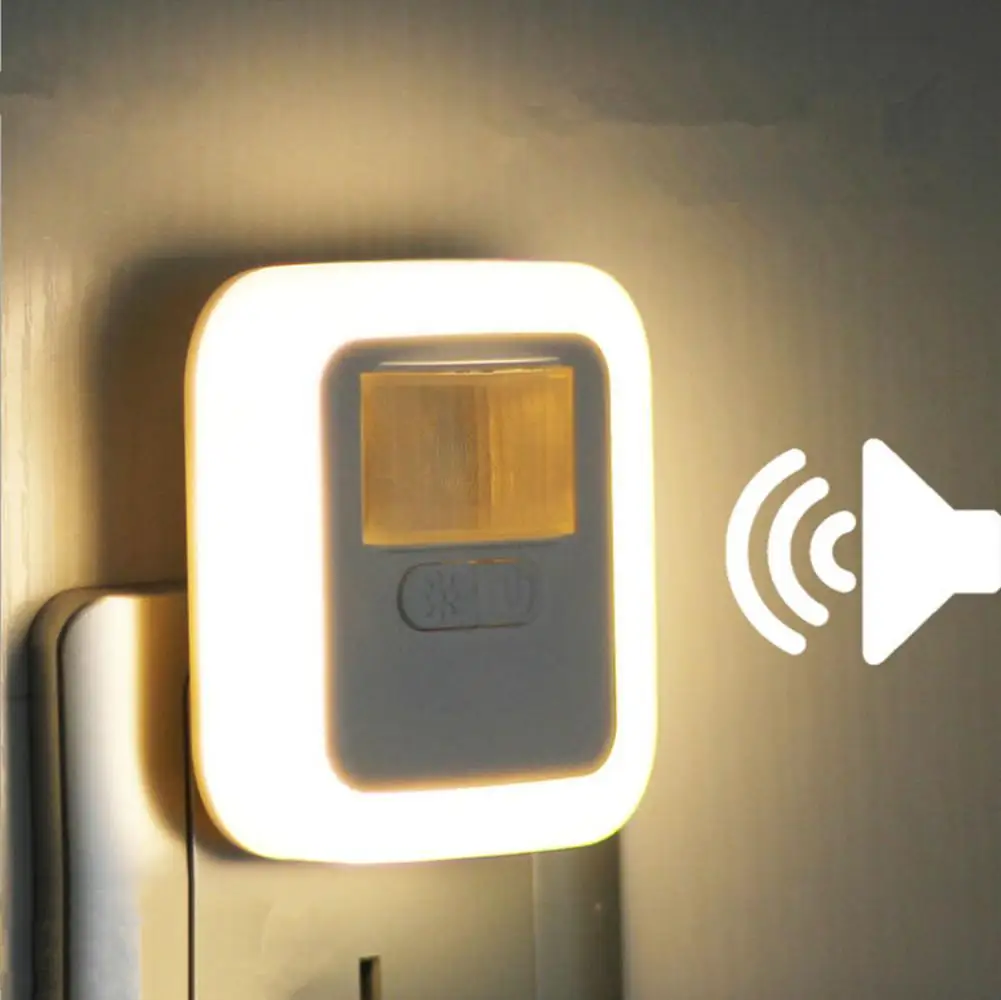 LED Sound Light Control Sensor Smart Home Night Lamp Plug-in Motion Sensor Light Dimmable Wall Night Lamp Stair Closet Lights