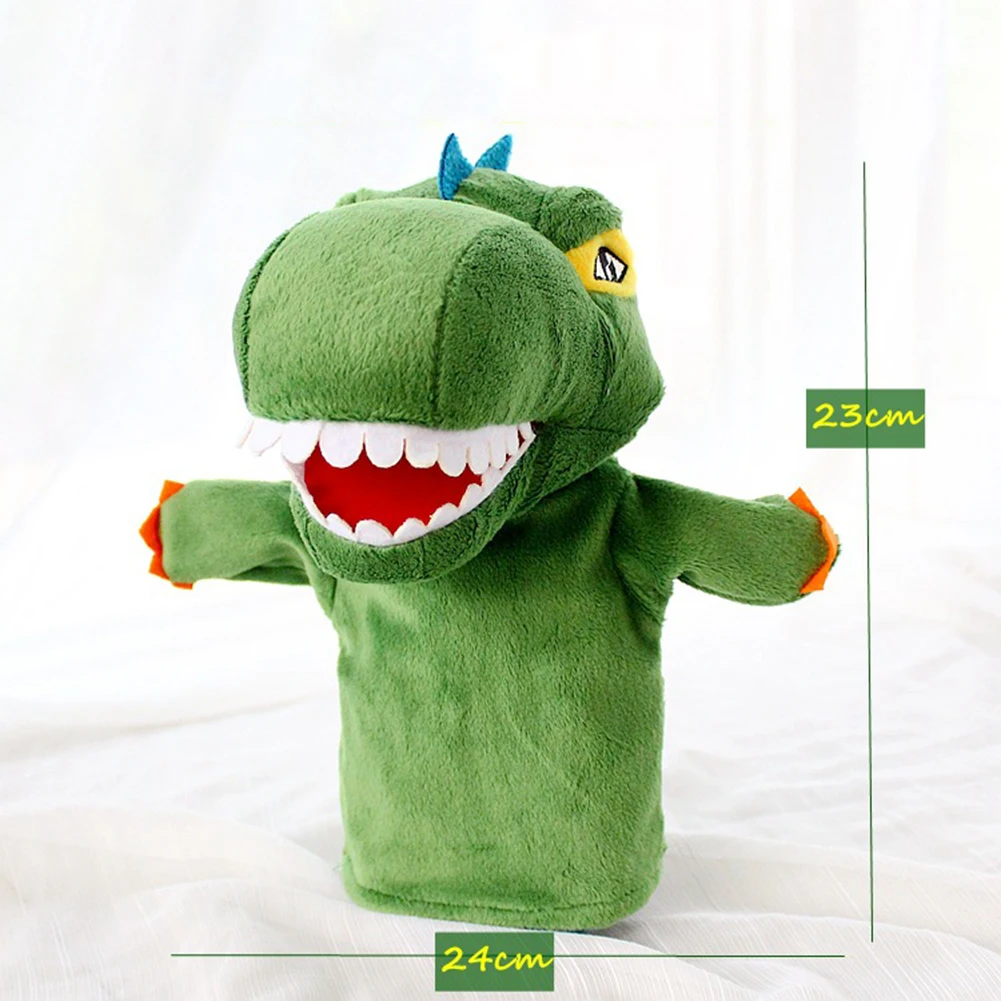 Cartoon Dinosaur Plush Soft Hand Puppet Kids Toddler Pretend Playing Toy Gift New