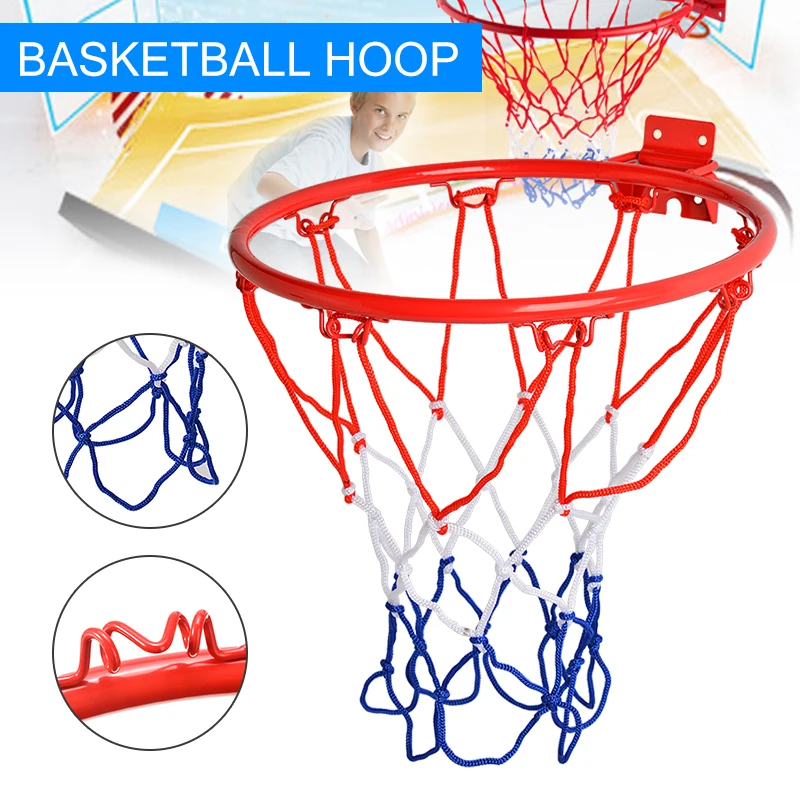 zwavel deur Niet ingewikkeld 32cm Wall Mounted Hanging Basket Ring Basketball Hoop Netting Metal Rim W/  Screws For Kids Basketball Training - Basketball - AliExpress