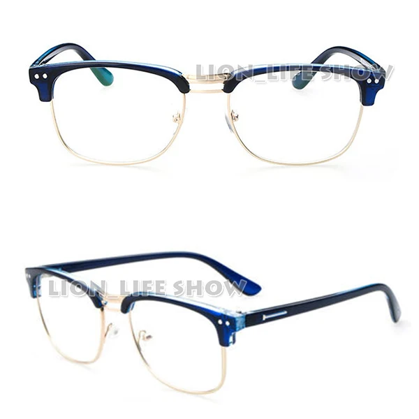 Yuri On Ice Katsuki Yuuri Gold Blue Half Frame Silver Glasses Cosplay Accessory with Lens Prop image 5