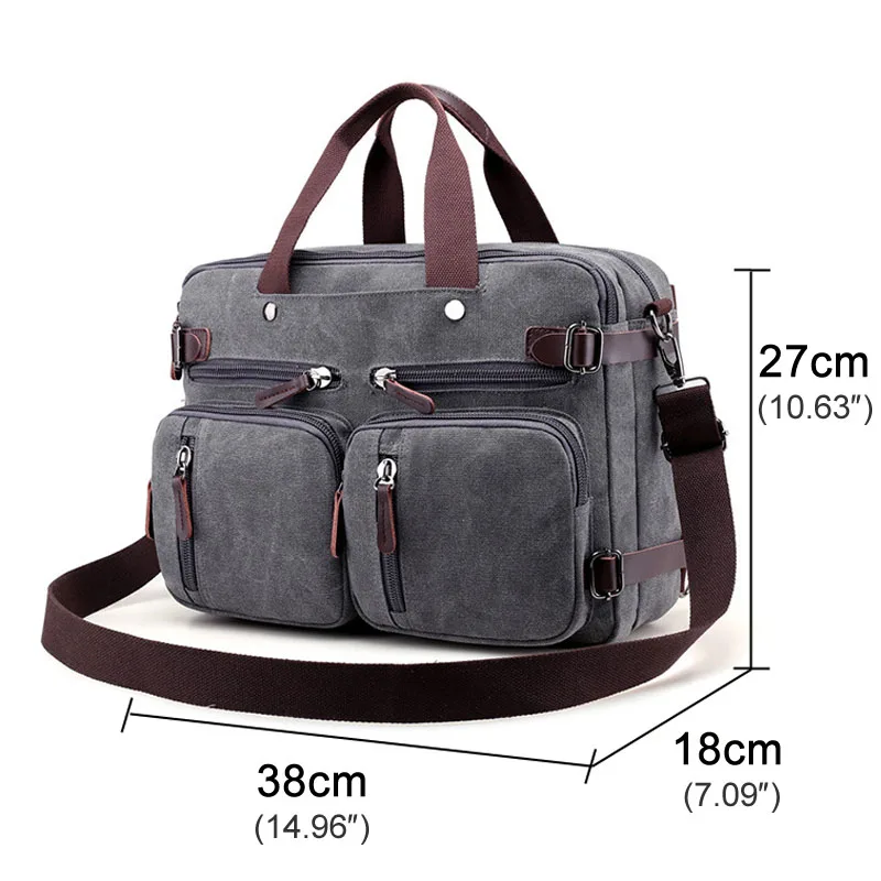 Men Canvas Briefcase Business Laptop Handbag Large Messenger Shoulder Bag Big Casual Male Tote Back Bags Travel Suitcase XA162ZC