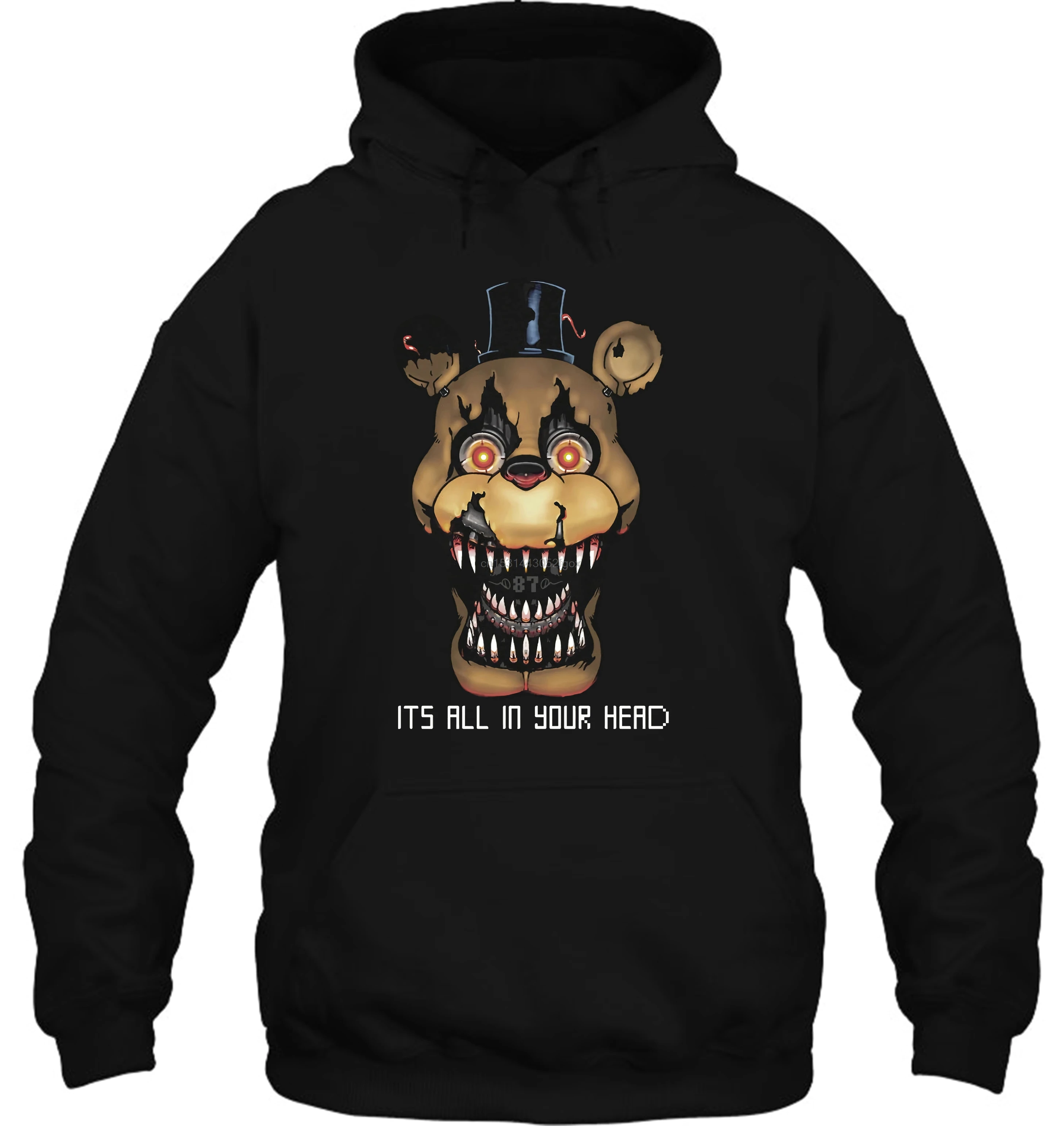 Мужская толстовка с капюшоном FNAF nightness Freddy Five Parody Inspired Graphic Gift PrintHip Hop женская и