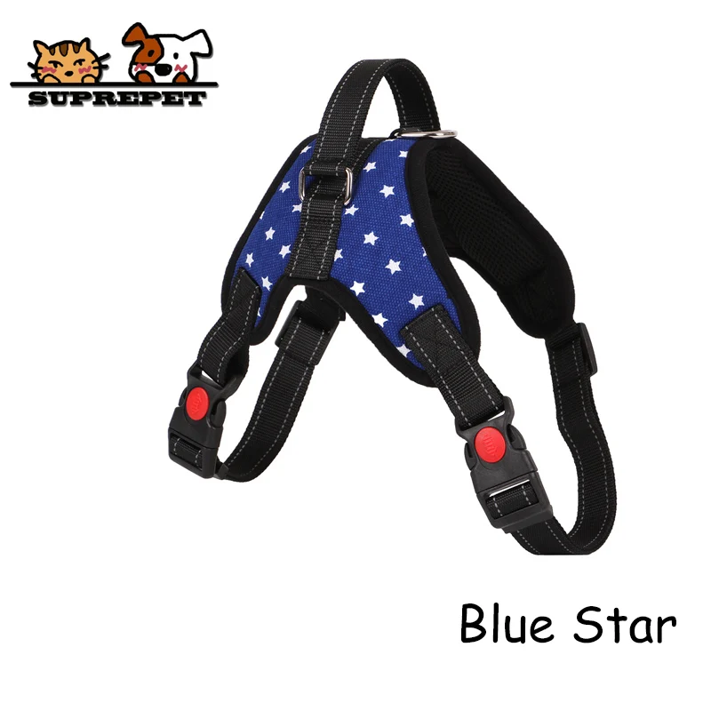 Blue Star SUPREPET поводок для собак Хаски очень прочный нейлон поводок для собак жилет Лидер поводок ошейник регулируемый поводок Светоотражающие принадлежности для собак - Цвет: Blue Star