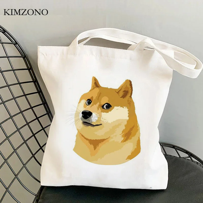 Shiba Inu shopping bag tote handbag shopping reusable shopper eco bag jute bolsas ecologicas woven grab shopping bag,tote bags