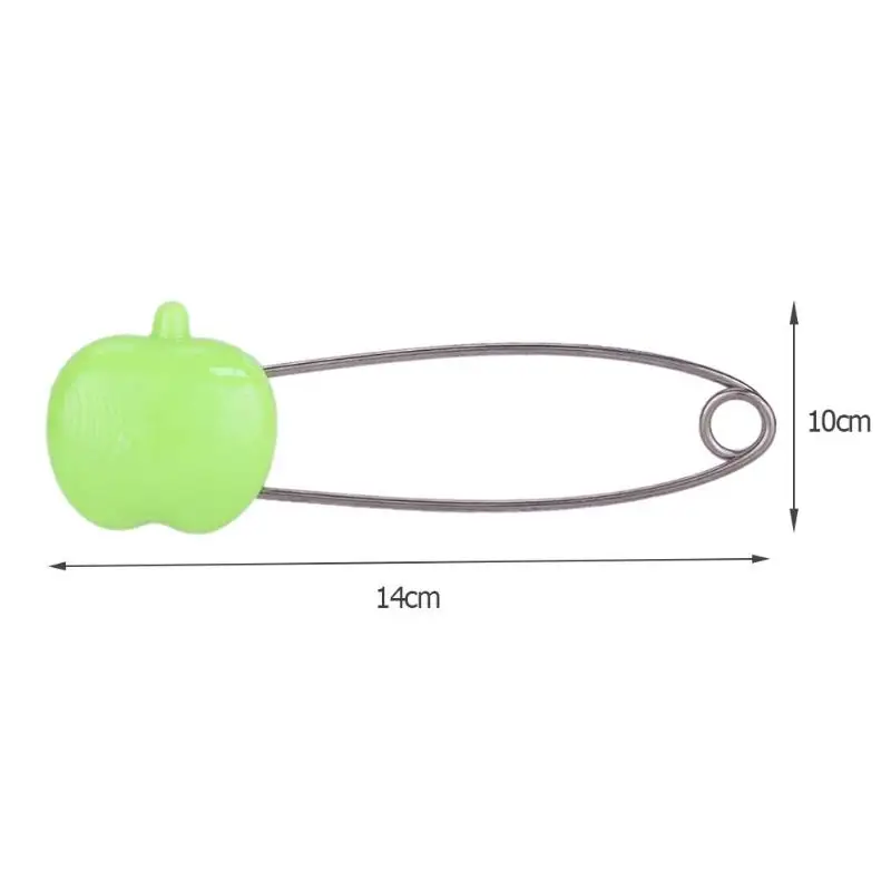 4/6pcs Plastic Head Safety Pins Infant Kids Cloth Nappy Locking Buckles Baby Care Shower Diaper clips candy color Brooch Holder