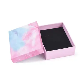 

Jewelry Box Necklace Bracelet Rings Cardboard Packaging Display Box Gifts Jewelry Storage Organizer Holder with Sponge Inside