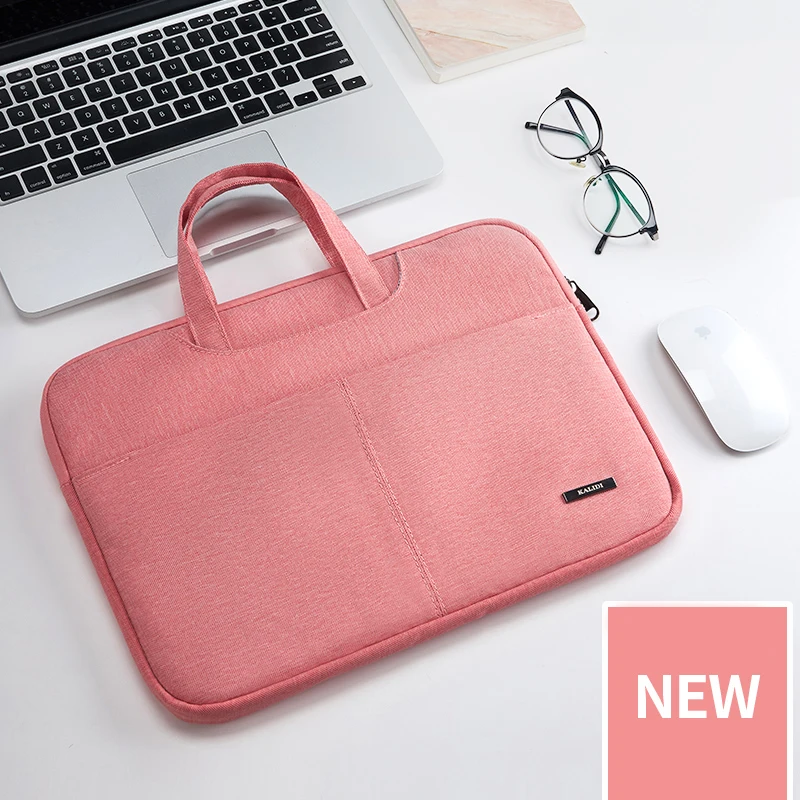 Сумка KALIDI для ноутбука 13,3 14 15 15,6 дюймов Сумка для ноутбука Macbook Air Pro 11 13 15 Dell Asus hp acer чехол для ноутбука водонепроницаемый - Цвет: NEW Pink