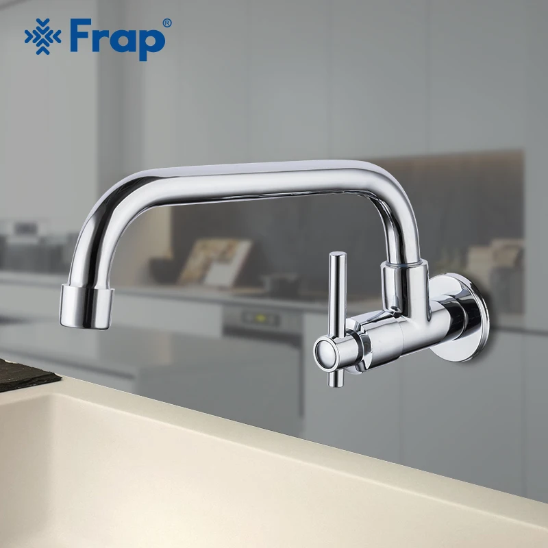 Frap кухонный кран, настенный смеситель для воды, кухонный кран для раковины, кран с одной ручкой для холодной воды, мойка для бассейна, кран
