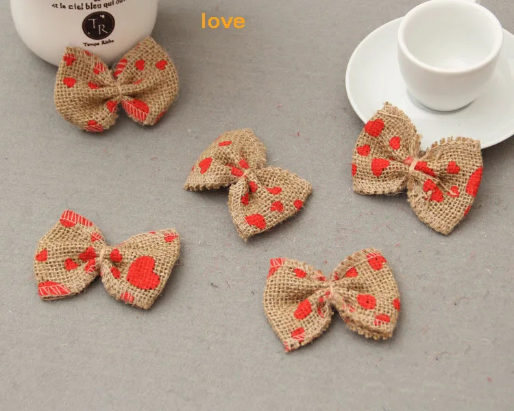 red love 10 шт., 14 цветов, льняные модельные туфли с бантом и шляпы, аксессуары для ручной работы с кружевным бантом, подарочные струны, рождественские и вечерние принадлежности - Цвет: red love