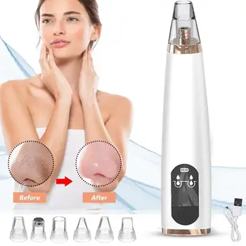 

USB Electric Acne Blackhead Remover Vacuum Extractor Cleaner Spots head Care Pore Skin Cleaner Black Machine Tool 6 J2C6