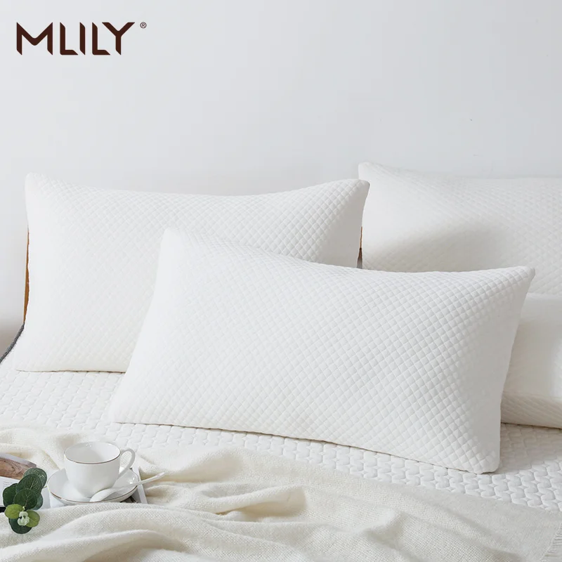 

Mlily Shredded Memory Foam Pillow Cervical Antimicrobial Orthopedic Ergonomic Grid Bed Neck Pillow
