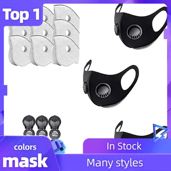 

3 PCS Cotton Dust Mask Washable Breathable Windproof Foggy Haze Pollution Face Mask With 9 Filters And 6 Exhaust Valves Mascarar