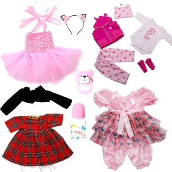 

5 styles Doll Clothes For Silicone Reborn Baby Doll Bebe Reborn Boneca Girl Doll Dress DIY Doll Accessories For 55cm Baby Doll