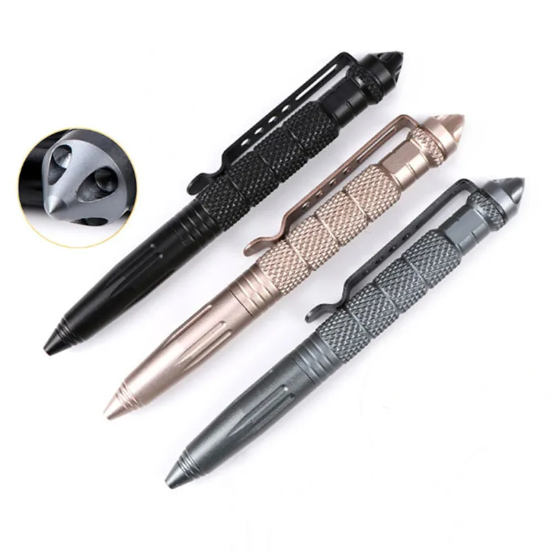Bolígrafo táctico de defensa personal de alta calidad, pluma de autodefensa, herramienta multiuso de aluminio antideslizante y portátil, de aviación