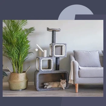 

Cat Climbing Frame Cat nest Cat Scratching Post Tree Scratcher Pole Furniture Gym House Toy Cat Jumping Platform
