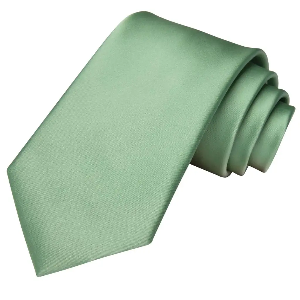 Salbeigrüne Einfarbige Hochzeitsschleife für Männer, Einstecktuch, Manschettenknöpfe, Herrenkrawatten-Set, Modedesigner, Business-Party, Seide, Dropshipping – Detail 10