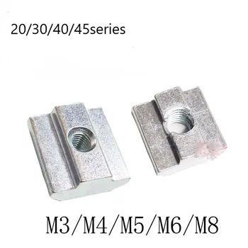 

50 pieces M3 M4 M5 M6 sliding T nut hammer nut block square nut 20/2020 aluminum Prof zinc coated plate aluminum fittings