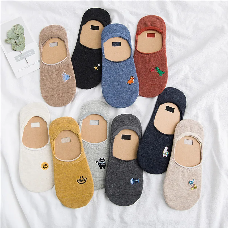 Женские носки сезон весна лето женские 2 пары Короткие хлопковые цветные с милым